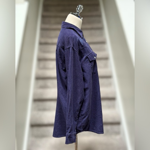 Vintage 90s Mickey Mouse Unlimited Corduroy Embroidered Western Shirt Cowgirl - Picture 7 of 15